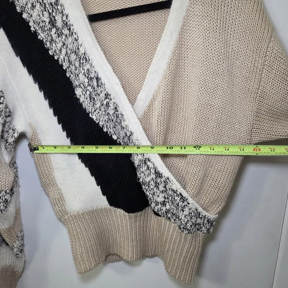 Cezanne Knit‎ Surplice Wrap Sweater Womens Medium Angora Blend